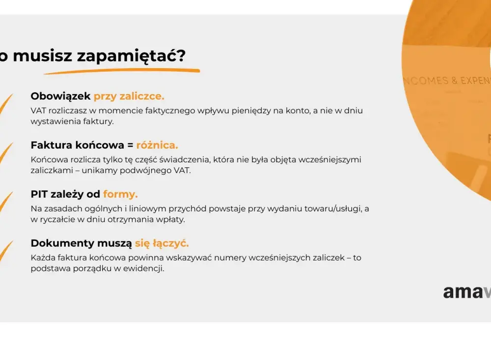 Zaliczka - Jak rozliczyć, by uniknąć problemów? Poradnik!