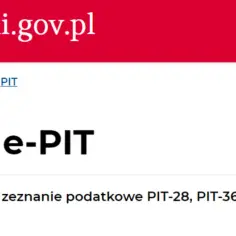 Twój e-PIT na podatki.gov.pl. Zeznanie podatkowe PIT-28, PIT-36, PIT-37 lub PIT-38. Uprość sobie ulgę podatkową.