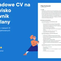 CV pracownika budowlanego z doświadczeniem, umiejętnościami i historią zatrudnienia. Przykładowe CV, które można wykorzystać pro bono.