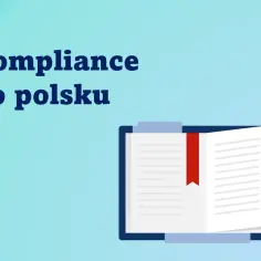 Otwarta książka z czerwoną zakładką na tle gradientu.