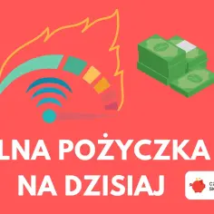 Szybka pożyczka na dzisiaj. Grafika przedstawia stos zielonych banknotów i wskaźnik prędkości, symbolizujący pilną potrzebę finansową.