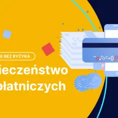 Bezpieczeństwo kart płatniczych: karta debetowa na tle stosu banknotów i monet, symbolizująca bezpieczne bankowanie.