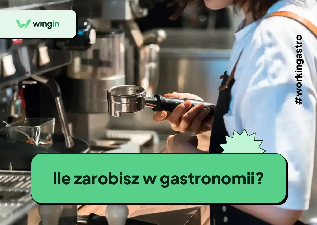 Barista przygotowuje kawę, zastanawiając się, ile zarabia kucharz w gastronomii.